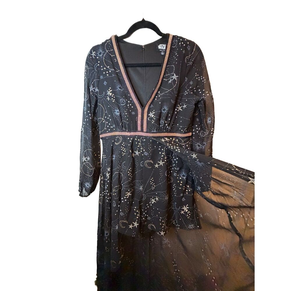Star Wars Celestial Galaxy Constellation Goth Witchcore Romper Maxi High-Low L - Picture 3 of 8